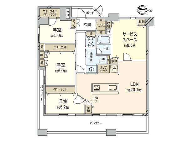 グランシティサウスレジデンス 間取図(平面図) 間取図(平面図)