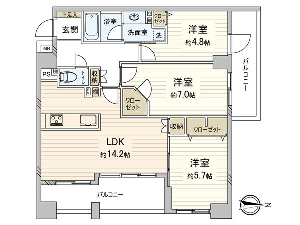 シティウインズイルパティオ 間取図(平面図)