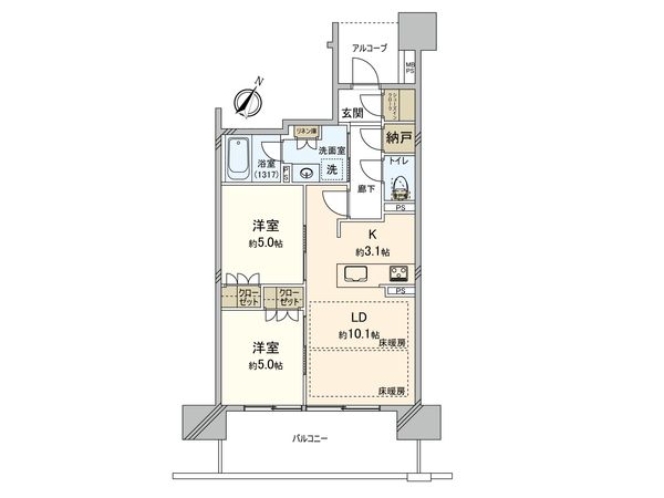 クリオレジダンス横浜新杉田 間取図(平面図) クリオレジダンス横浜新杉田 間取図(平面図)