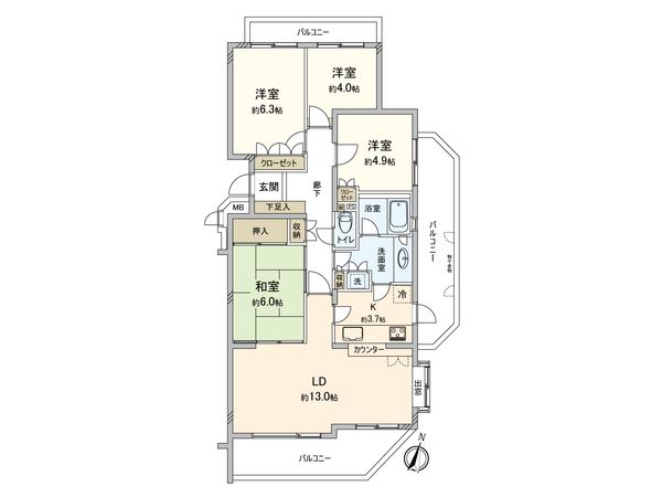 パーク・ハイム三ツ沢 間取図(平面図)