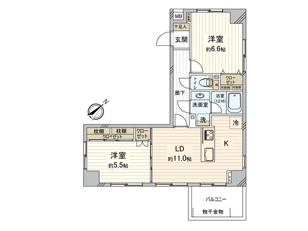 アシェール大通り公園 間取図(平面図)