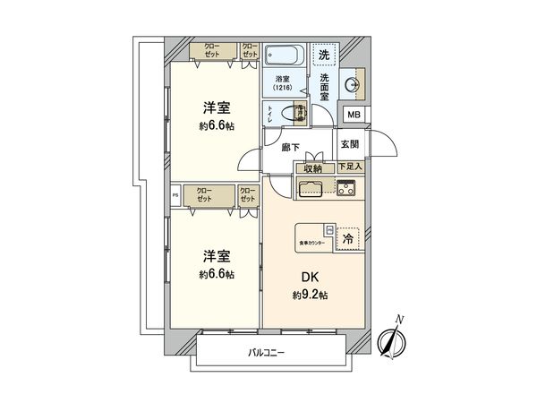 レグザ横浜磯子 間取図(平面図) レグザ横浜磯子 間取図(平面図)