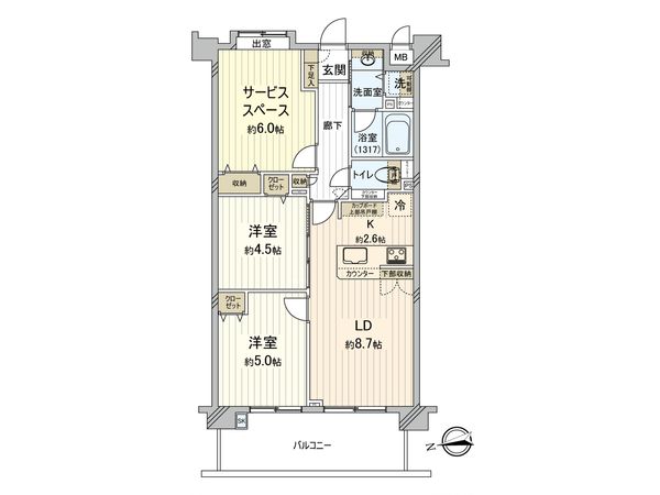 リブゼ横浜プライオシティ 間取図(平面図) 間取図(平面図)