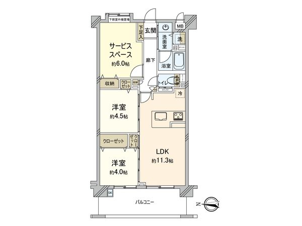 リブゼ横浜プライオシティ 間取図(平面図) リブゼ横浜プライオシティ 間取図(平面図)
