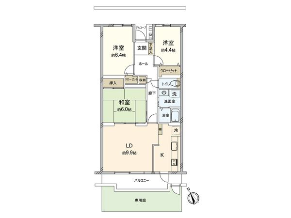 コープ保土ケ谷 A棟 間取図(平面図) コープ保土ケ谷 A棟 間取図(平面図)