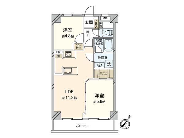 ワコーレ三ツ沢公園Ⅱ 間取図(平面図)