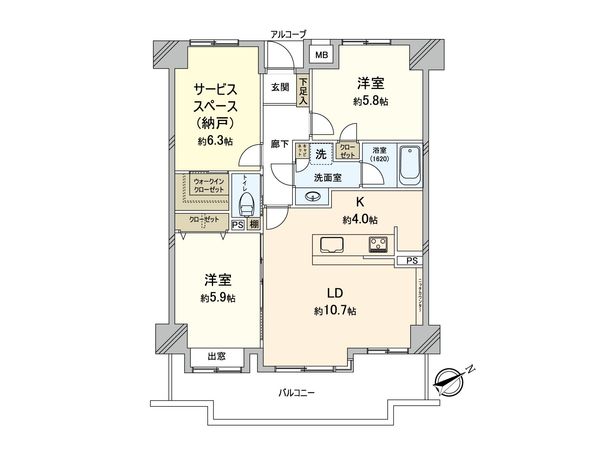 エクレール妙蓮寺 間取図(平面図) 間取図(平面図)