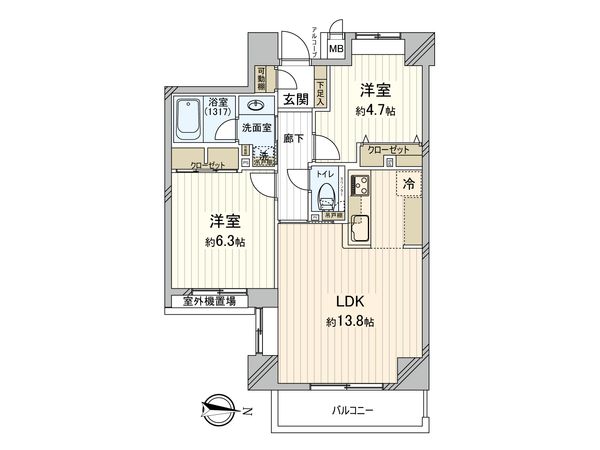 アルス横浜台町 間取図(平面図)