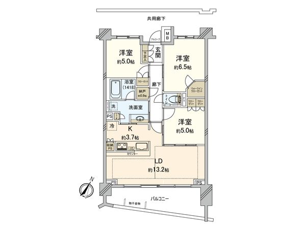 プラウド横濱星川 間取図(平面図)