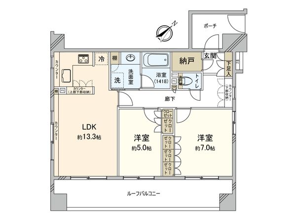 クリオ東神奈川弐番館 間取図(平面図) クリオ東神奈川弐番館 間取図(平面図)