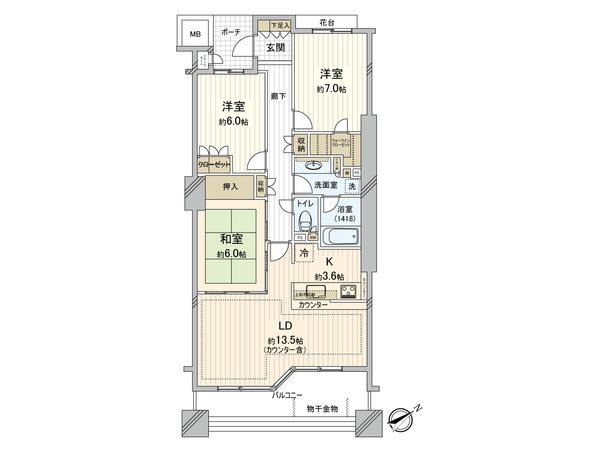 ヨコハマタワーリングスクエア ザ・イースト 間取図(平面図)