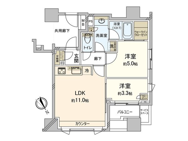 プラウド横浜反町公園 間取図(平面図)