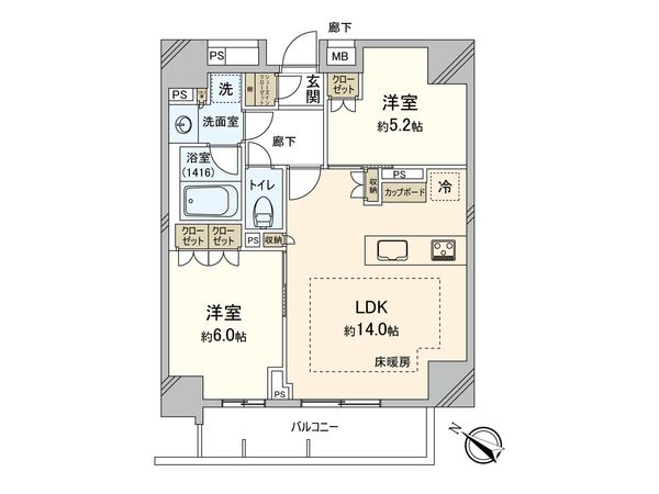 オープンレジデンシア横浜 間取図(平面図)