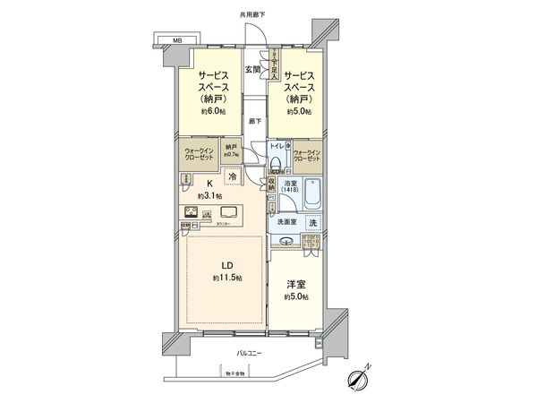 シティテラス横浜 ノース棟 間取図(平面図)