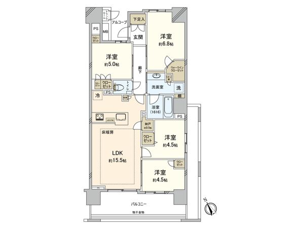プラウドシティ日吉レジデンスⅡ 間取図(平面図)
