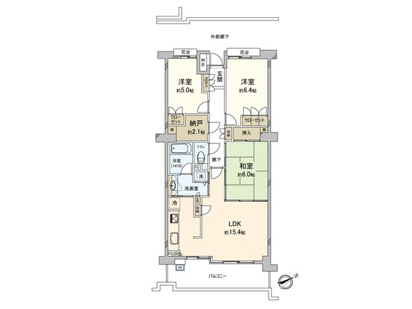 パークシティ横濱B棟 間取図(平面図)
