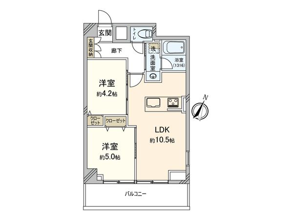 コスモ吉野町 間取図(平面図)