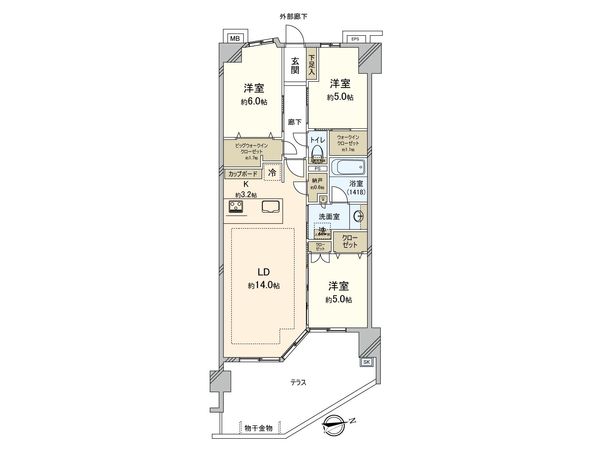 ヴェレーナグラン横浜野毛山公園 間取図(平面図)