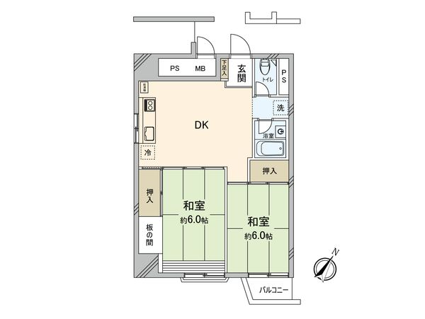 伊勢佐木町レインボーマンション 間取図(平面図)