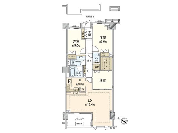 横濱紅葉坂レジデンス参番館 間取図(平面図)