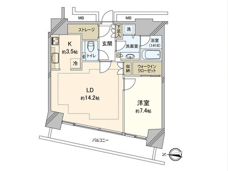 M.M.TOWERS FORESIS R棟 間取図