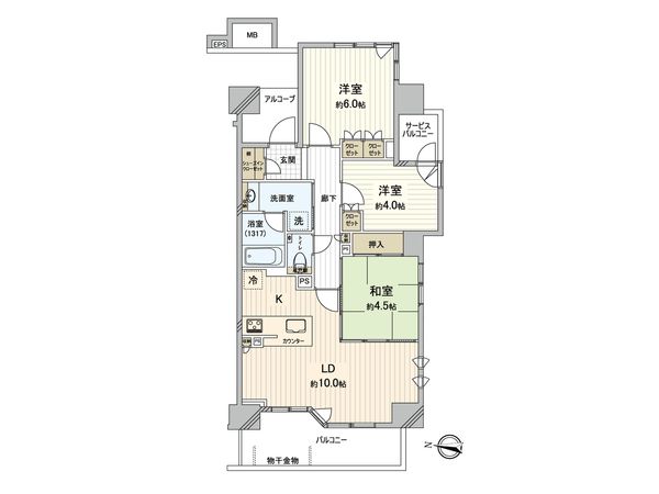 ナイスヒルズコート三ッ沢片倉 間取図(平面図)