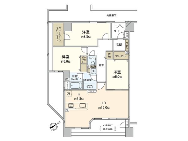 ヒルハイツ横濱 間取図(平面図)