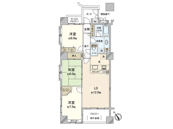 ダイアパレスグランデージ横濱 間取図(平面図) ダイアパレスグランデージ横濱 間取図(平面図)