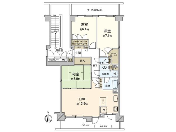 ヒルズ戸塚ヴェルデスクエア 間取図(平面図) ヒルズ戸塚ヴェルデスクエア 間取図(平面図)