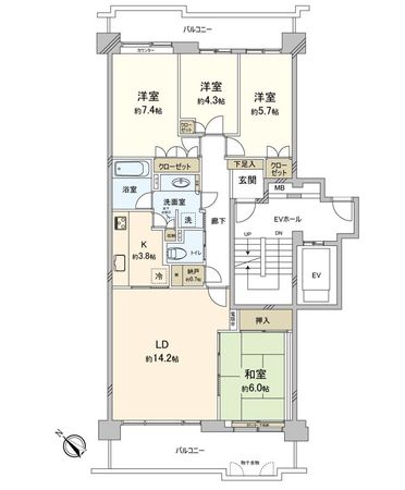 ステージ星川 間取図(平面図) ステージ星川 間取図(平面図)
