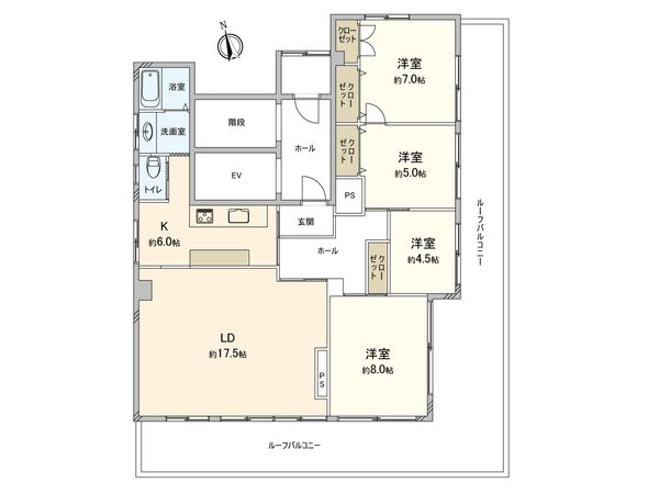 鳥越マンション 間取図(平面図) 鳥越マンション 間取図(平面図)