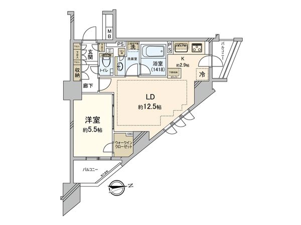 サンクタス横浜mid 間取図(平面図) サンクタス横浜mid 間取図(平面図)