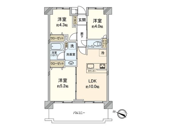 クレアール吉野町 間取図(平面図) クレアール吉野町 間取図(平面図)
