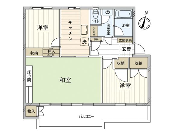 ガーデン山住宅団地 6号棟 間取図(平面図)