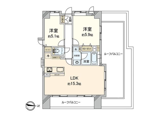 ライオンズマンション横浜白楽 間取図(平面図) ライオンズマンション横浜白楽 間取図(平面図)