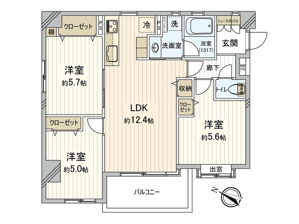 パティオ西横浜 間取図(平面図) パティオ西横浜 間取図(平面図)