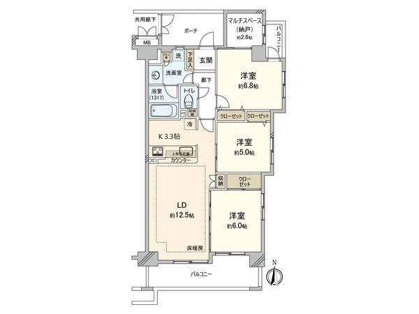 エンゼルブレッサ三ツ沢上町 間取図(平面図) エンゼルブレッサ三ツ沢上町 間取図(平面図)