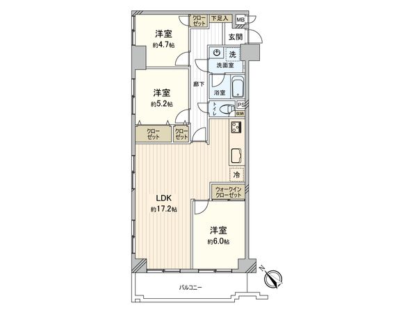 エンゼルハイム蒔田第3 間取図(平面図) エンゼルハイム蒔田第3 間取図(平面図)