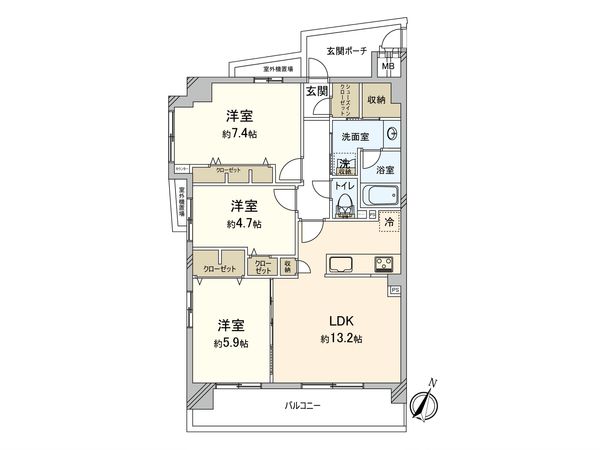 横浜南太田ホームズ 間取図(平面図) 横浜南太田ホームズ 間取図(平面図)
