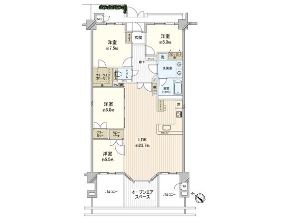 グランシティレイディアントヒルズ横濱 間取図(平面図) グランシティレイディアントヒルズ横濱 間取図(平面図)