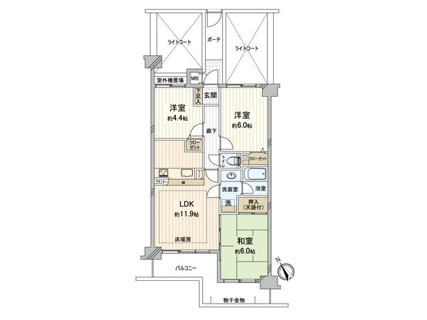 ラムセス横浜星川 間取図(平面図) ラムセス横浜星川 間取図(平面図)