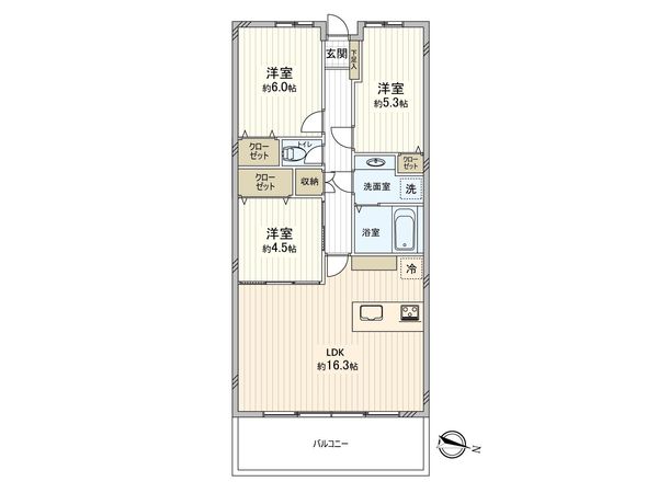 横浜浦島丘ヒルズ 間取図(平面図)