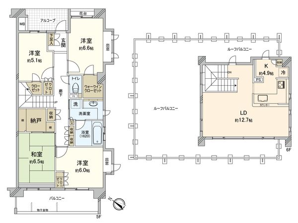 横濱三ツ沢ガーデンハウス 間取図(平面図) 横濱三ツ沢ガーデンハウス 間取図(平面図)
