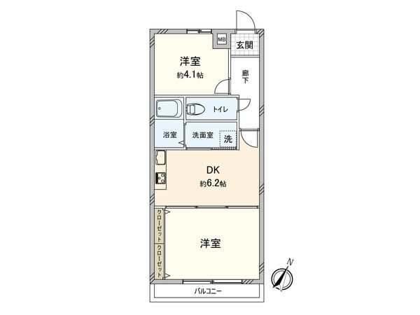 エクレール横浜新子安 間取図(平面図) エクレール横浜新子安 間取図(平面図)