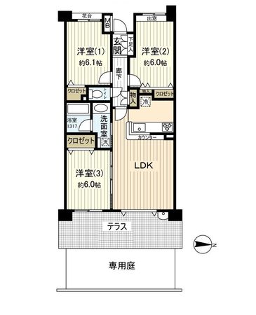 リステージ横浜サクラヒルズ 間取図(平面図) リステージ横浜サクラヒルズ 間取図(平面図)