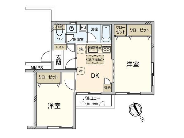 コスモ横浜霞ケ丘 間取図(平面図)