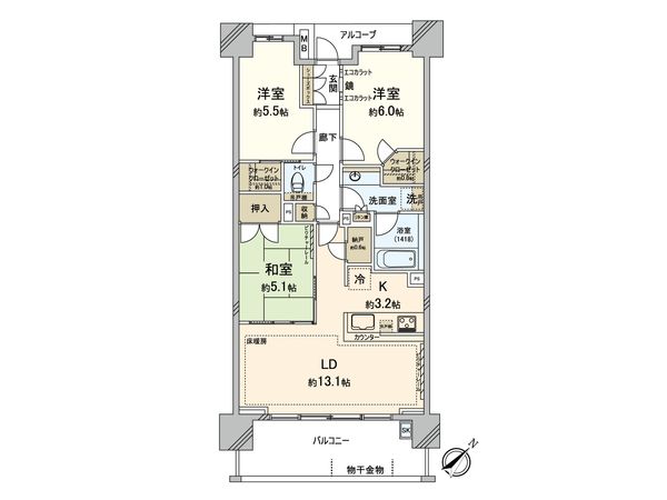 ザ・パークハウス横浜新子安ガーデン 間取図(平面図)
