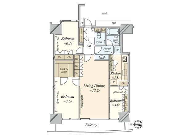 M.M.TOWERS FORESIS L棟 間取図(平面図) M.M.TOWERS FORESIS L棟 間取図(平面図)