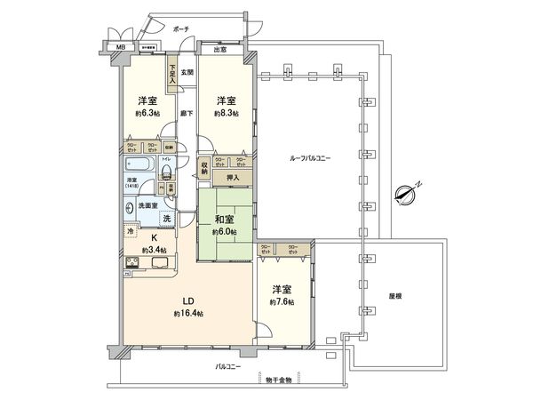 コスモ横浜常盤台公園 間取図(平面図)