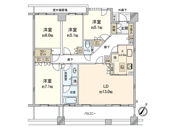 パーク・ハイム東白楽 間取図(平面図) パーク・ハイム東白楽 間取図(平面図)